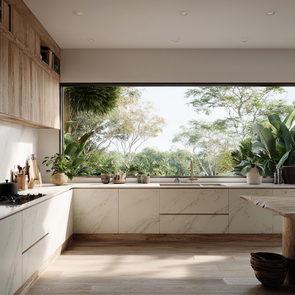 Inspiración de cocina contemporánea abierta al paisaje tropical