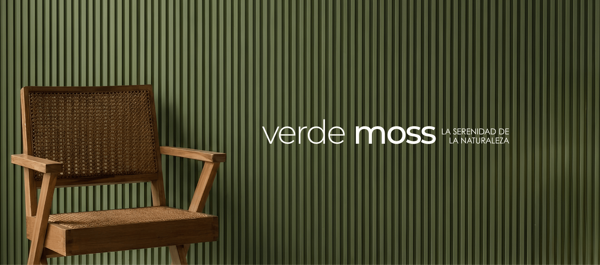 Ambiente de la colección Verde Moss de Inusittá