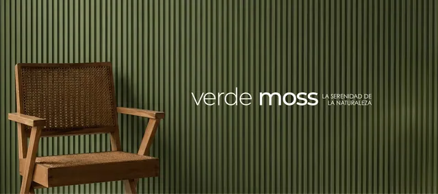 Ambiente de la colección Verde Moss de Inusittá